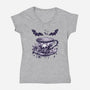 Coffee Goth-Womens-V-Neck-Tee-Tinycraftyaliens