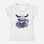 Coffee Goth-Womens-V-Neck-Tee-Tinycraftyaliens