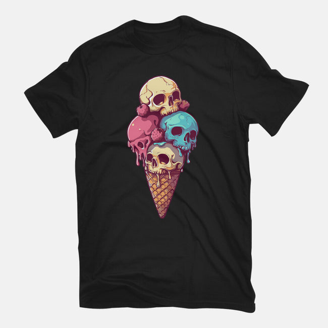 Skull Ice Cream-Mens-Heavyweight-Tee-Tinycraftyaliens