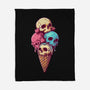 Skull Ice Cream-None-Fleece-Blanket-Tinycraftyaliens