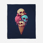 Skull Ice Cream-None-Fleece-Blanket-Tinycraftyaliens