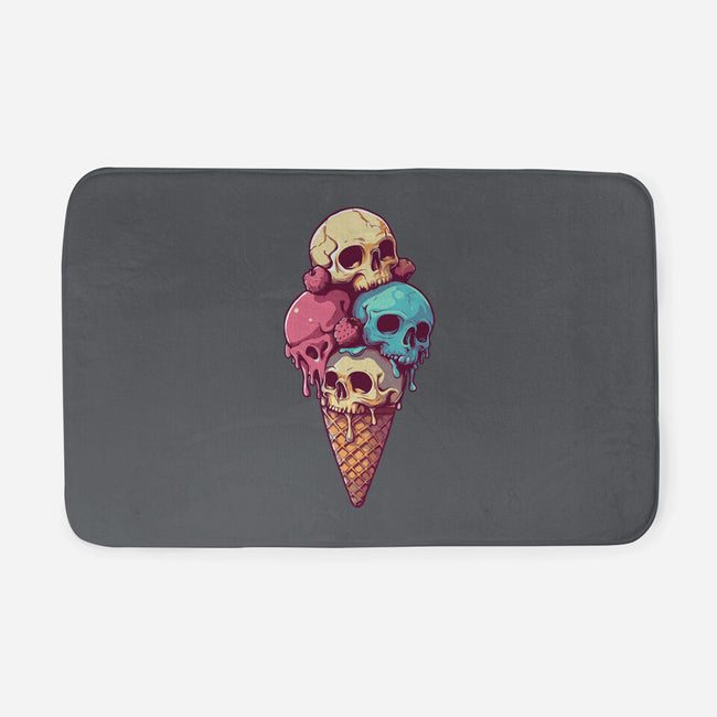 Skull Ice Cream-None-Memory Foam-Bath Mat-Tinycraftyaliens