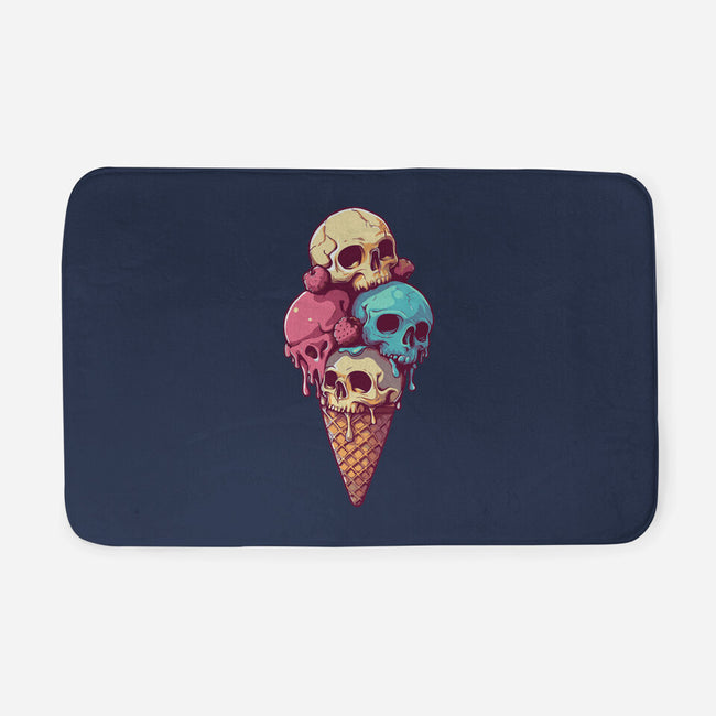 Skull Ice Cream-None-Memory Foam-Bath Mat-Tinycraftyaliens