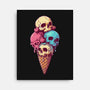 Skull Ice Cream-None-Stretched-Canvas-Tinycraftyaliens