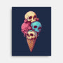 Skull Ice Cream-None-Stretched-Canvas-Tinycraftyaliens