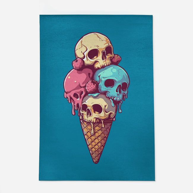 Skull Ice Cream-None-Indoor-Rug-Tinycraftyaliens