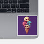 Skull Ice Cream-None-Glossy-Sticker-Tinycraftyaliens