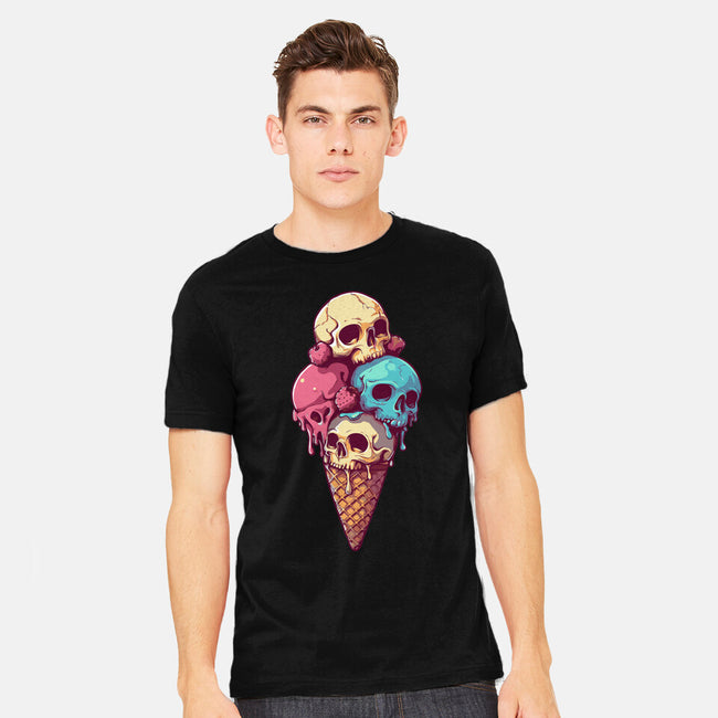 Skull Ice Cream-Mens-Heavyweight-Tee-Tinycraftyaliens