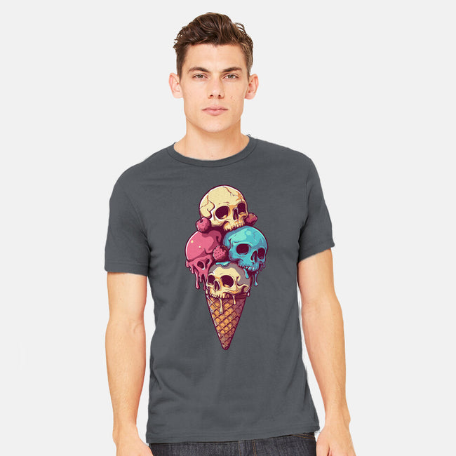 Skull Ice Cream-Mens-Heavyweight-Tee-Tinycraftyaliens