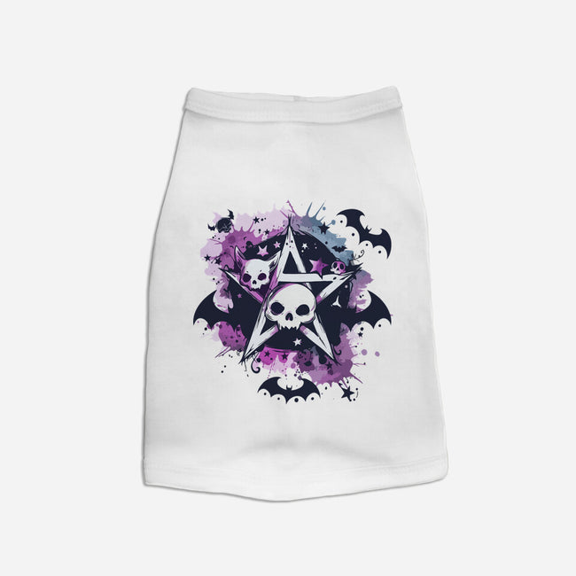 Kawaii Pentagram-Cat-Basic-Pet Tank-Tinycraftyaliens