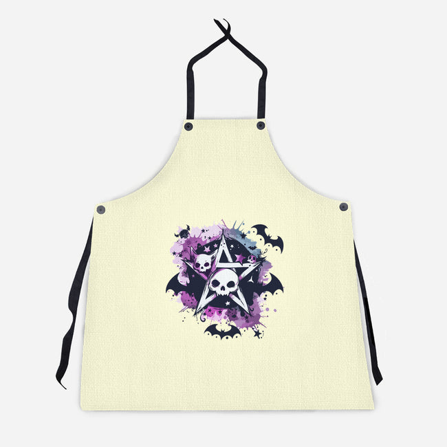 Kawaii Pentagram-Unisex-Kitchen-Apron-Tinycraftyaliens