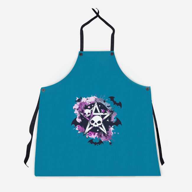 Kawaii Pentagram-Unisex-Kitchen-Apron-Tinycraftyaliens