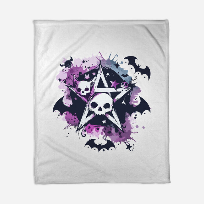 Kawaii Pentagram-None-Fleece-Blanket-Tinycraftyaliens