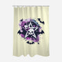 Kawaii Pentagram-None-Polyester-Shower Curtain-Tinycraftyaliens