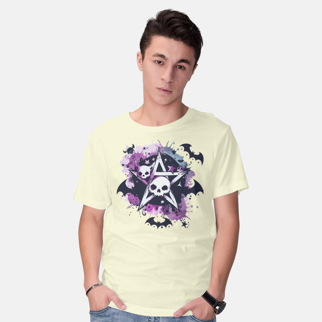 Kawaii Pentagram-Mens-Basic-Tee-Tinycraftyaliens