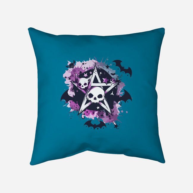 Kawaii Pentagram-None-Removable Cover w Insert-Throw Pillow-Tinycraftyaliens