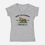 New California Republic-Womens-V-Neck-Tee-Melonseta