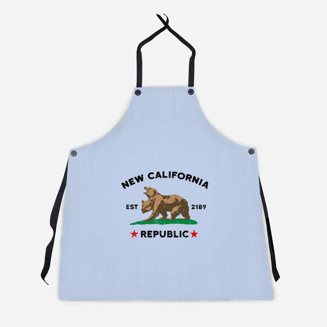 New California Republic-Unisex-Kitchen-Apron-Melonseta