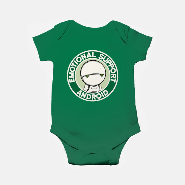 Emotional Support Android-Baby-Basic-Onesie-Melonseta