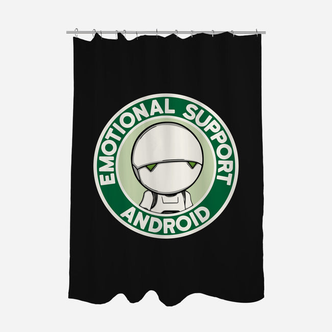 Emotional Support Android-None-Polyester-Shower Curtain-Melonseta