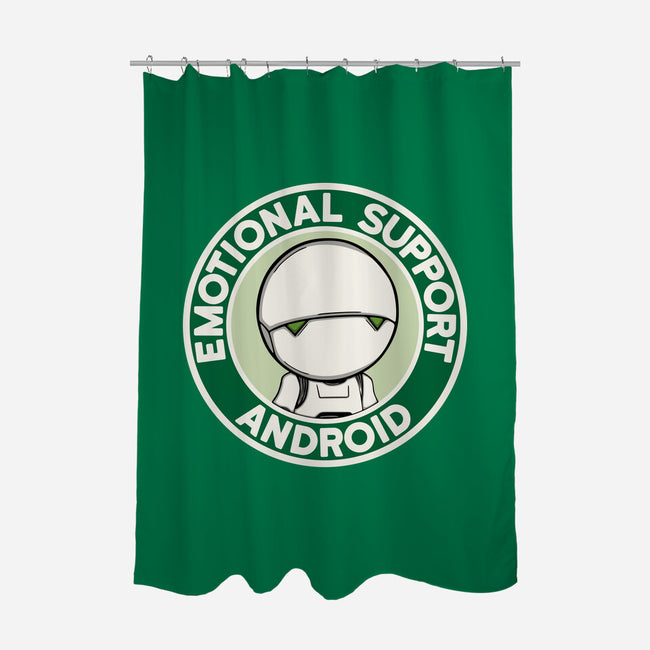 Emotional Support Android-None-Polyester-Shower Curtain-Melonseta