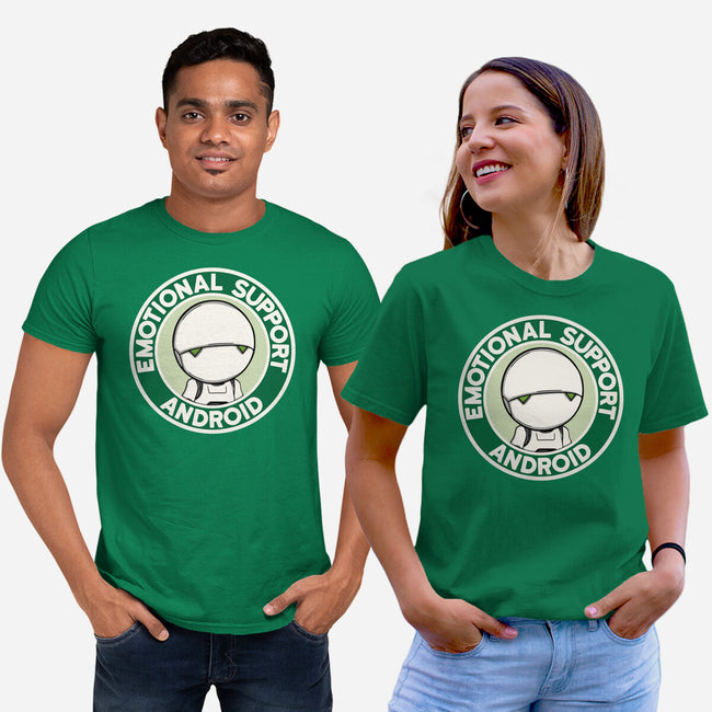 Emotional Support Android-Unisex-Basic-Tee-Melonseta