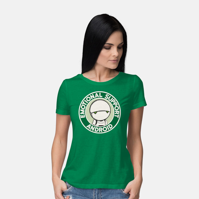 Emotional Support Android-Womens-Basic-Tee-Melonseta