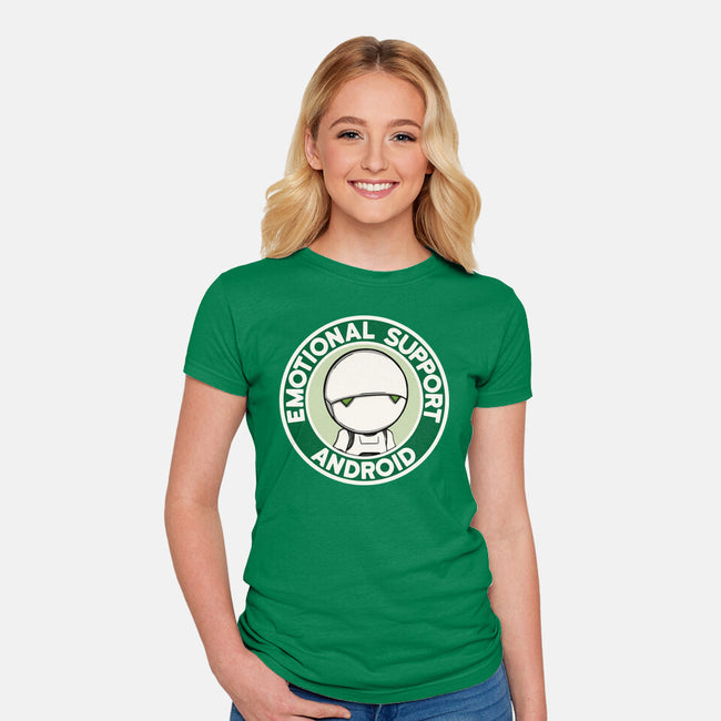 Emotional Support Android-Womens-Fitted-Tee-Melonseta