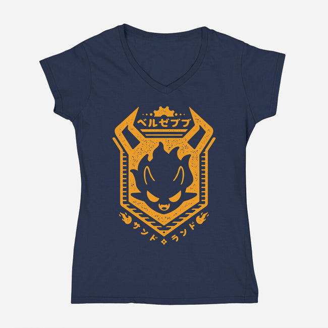 Beruzebubu Tank-Womens-V-Neck-Tee-demonigote