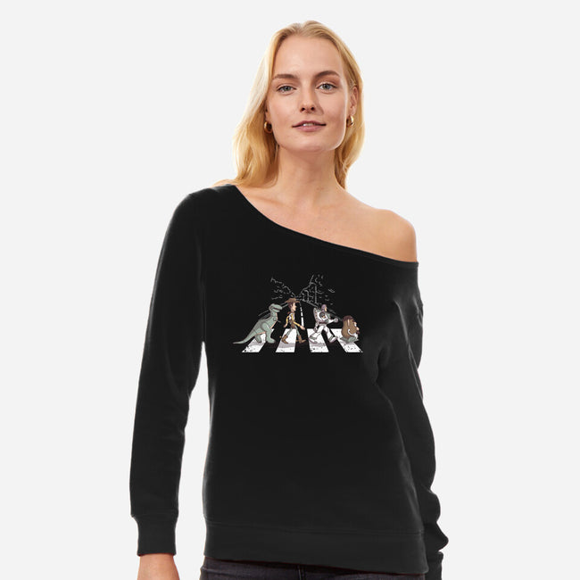 Friendship Road-Womens-Off Shoulder-Sweatshirt-retrodivision