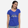 Friendship Road-Womens-V-Neck-Tee-retrodivision