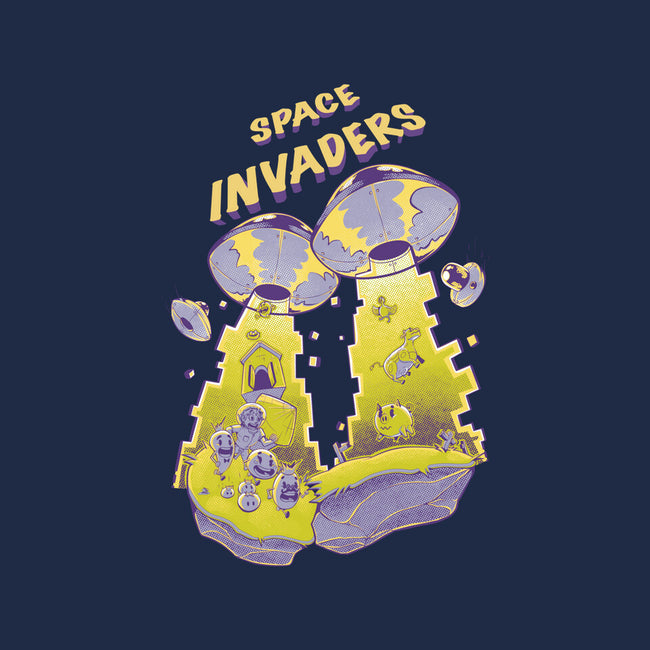 Space Invaders-Youth-Pullover-Sweatshirt-Under Flame