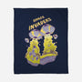 Space Invaders-None-Fleece-Blanket-Under Flame