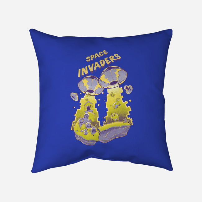 Space Invaders-None-Removable Cover-Throw Pillow-Under Flame