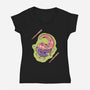 Peace Ramen-Womens-V-Neck-Tee-Under Flame