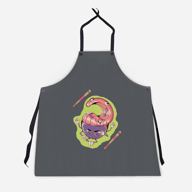 Peace Ramen-Unisex-Kitchen-Apron-Under Flame