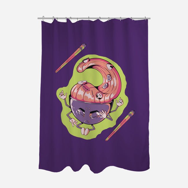 Peace Ramen-None-Polyester-Shower Curtain-Under Flame