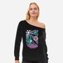 Herbivore Food-Womens-Off Shoulder-Sweatshirt-Under Flame