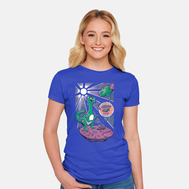 Herbivore Food-Womens-Fitted-Tee-Under Flame