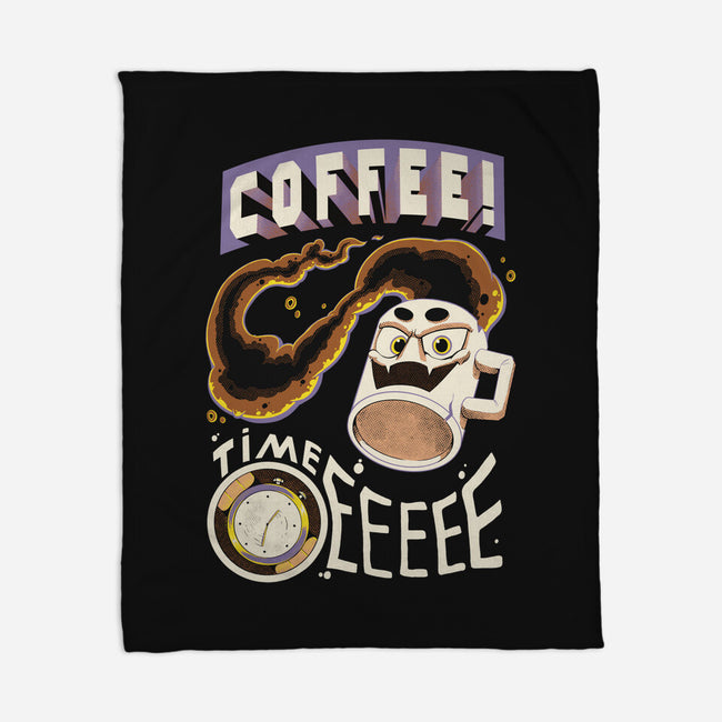 Coffee Time-None-Fleece-Blanket-Under Flame