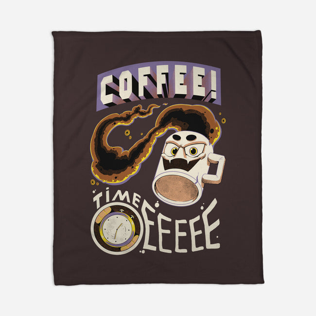 Coffee Time-None-Fleece-Blanket-Under Flame