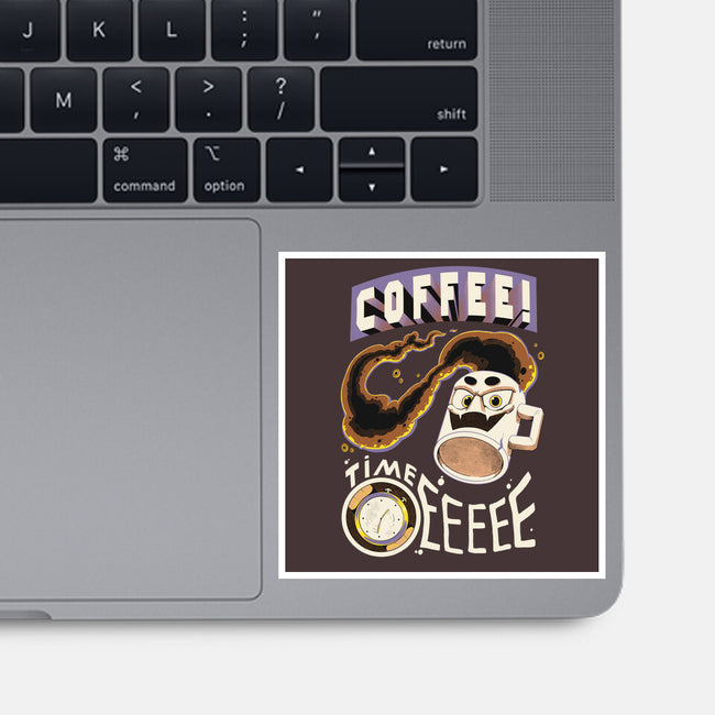 Coffee Time-None-Glossy-Sticker-Under Flame