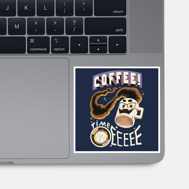 Coffee Time-None-Glossy-Sticker-Under Flame