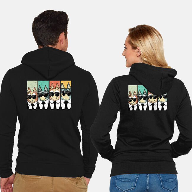 Reservoir Heelers-Unisex-Zip-Up-Sweatshirt-retrodivision