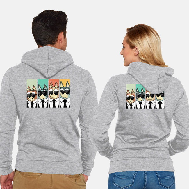 Reservoir Heelers-Unisex-Zip-Up-Sweatshirt-retrodivision