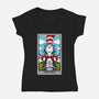 The Cat-Womens-V-Neck-Tee-drbutler