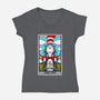 The Cat-Womens-V-Neck-Tee-drbutler