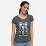 The Cat-Womens-V-Neck-Tee-drbutler