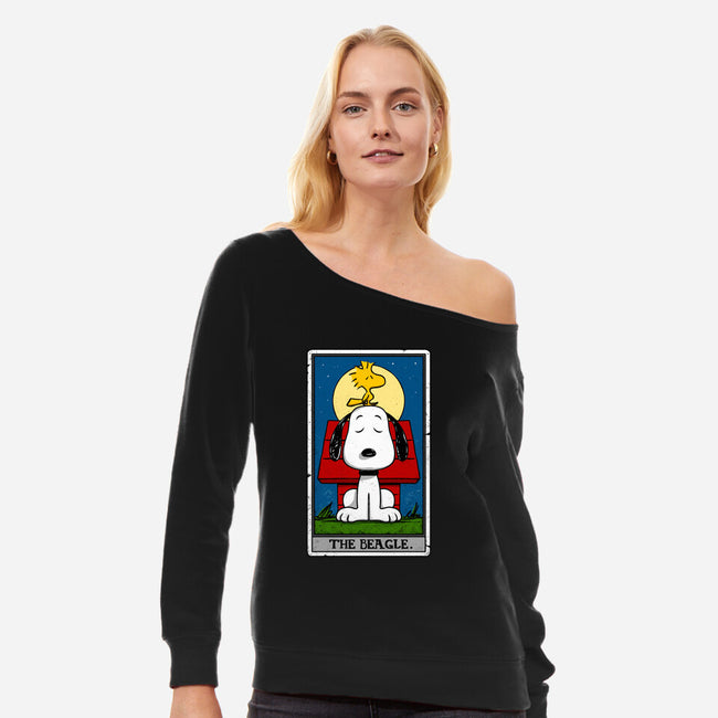 The Beagle-Womens-Off Shoulder-Sweatshirt-drbutler