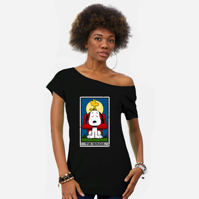 The Beagle-Womens-Off Shoulder-Tee-drbutler